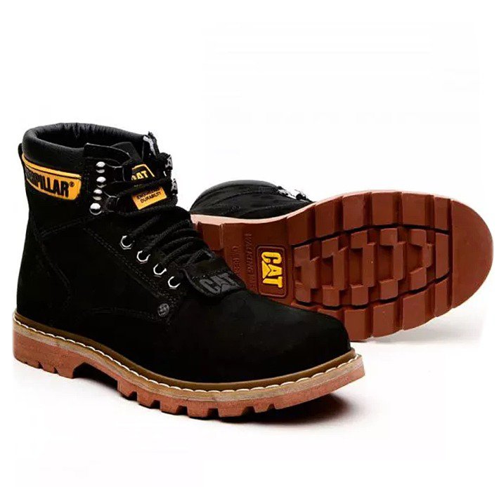 Bota Masculina Caterpillar Resistente em Couro