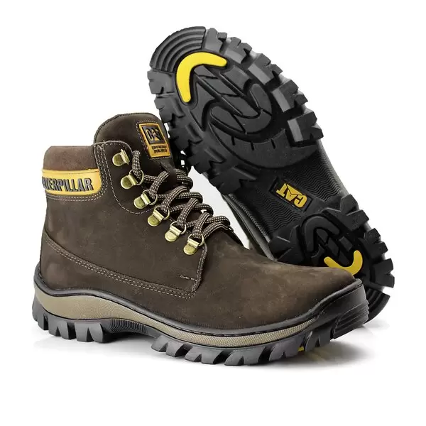 Bota Caterpillar Masculina Alaska Couro - Areia Creme em Promoção