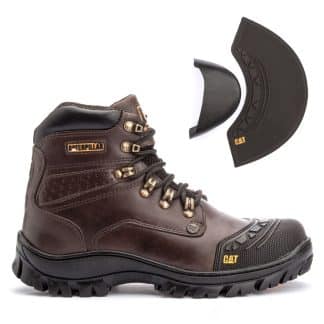 Bota Caterpillar 2190 Creme Nobuck Bico PVC Caterpillar Todos