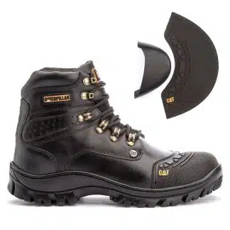 Bota Caterpillar 2190 Preto Látego Bico PVC Caterpillar Masculino Bota Caterpillar 2190 Preto Látego Bico PVC Caterpillar Masculino