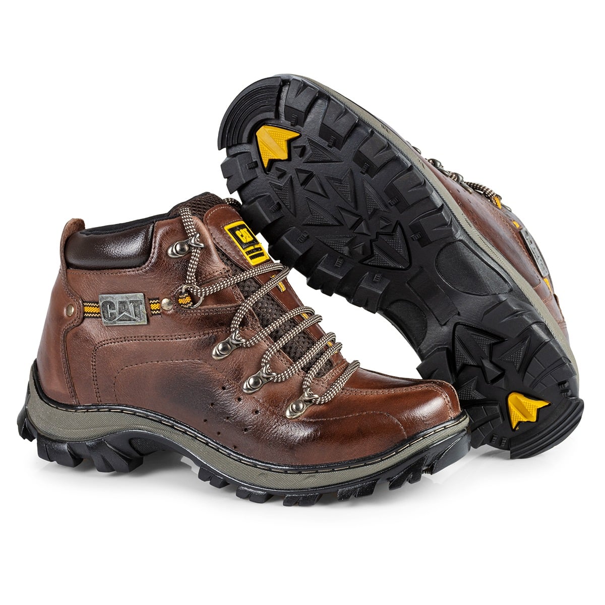 Tênis Bota Caterpillar Original Masculina Couro Promoção