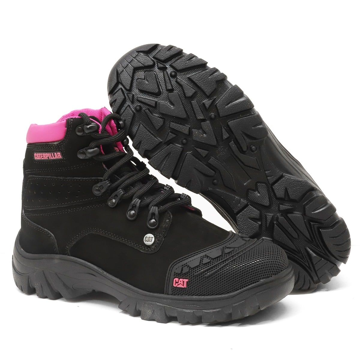 Bota Caterpillar de Couro Coturno Masculino Ref. 2190 Cor Black