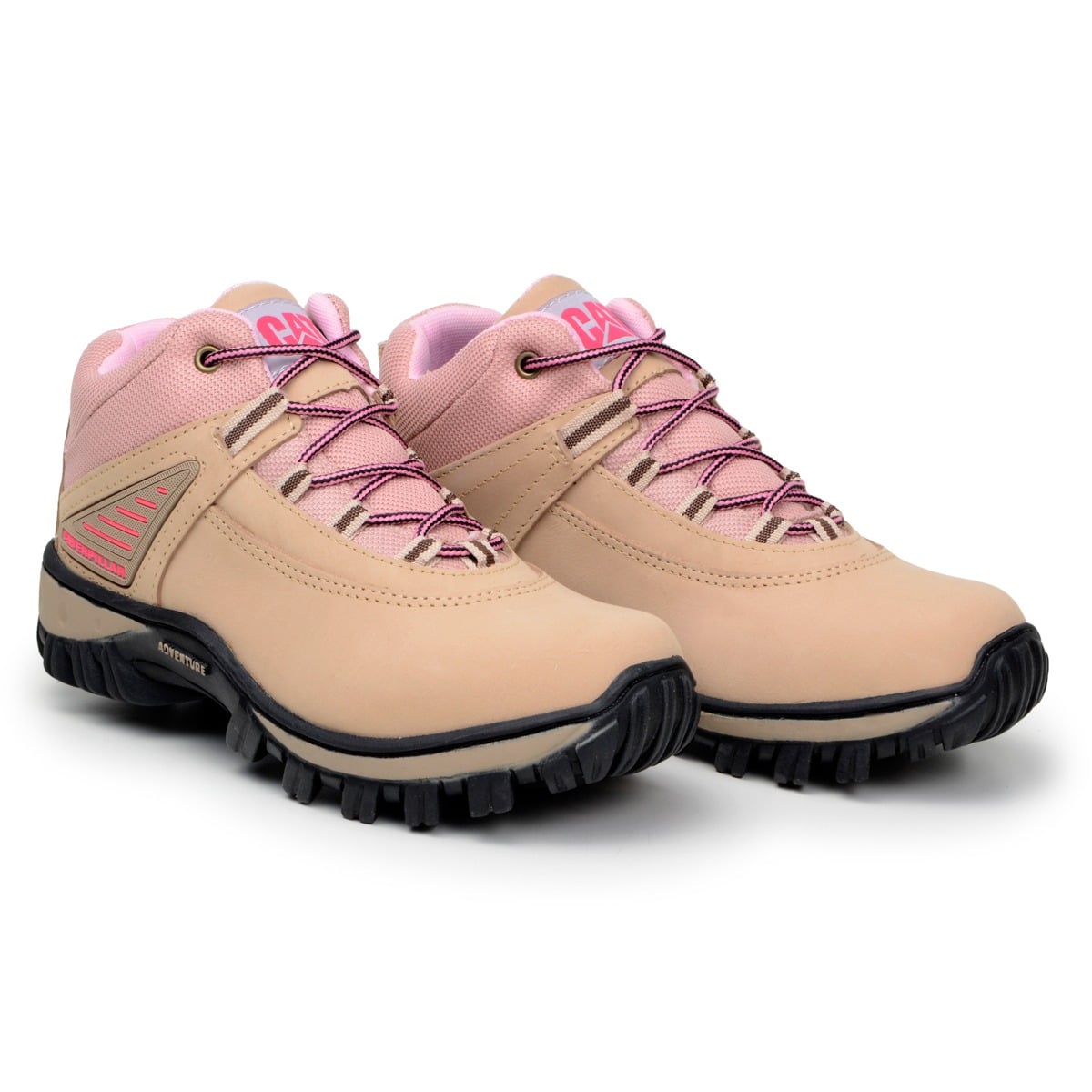 Bota caterpillar botina couro rosa em Promoção na Americanas