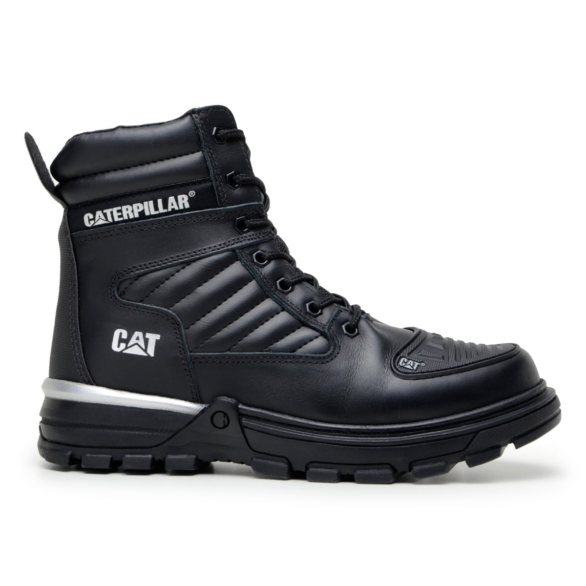 Bota Em Couro Caterpillar Palmilha Em Explorer Cano Alto Preto