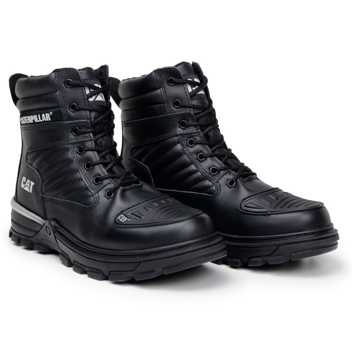 Bota Em Couro Caterpillar Palmilha Em Explorer Cano Alto Preto