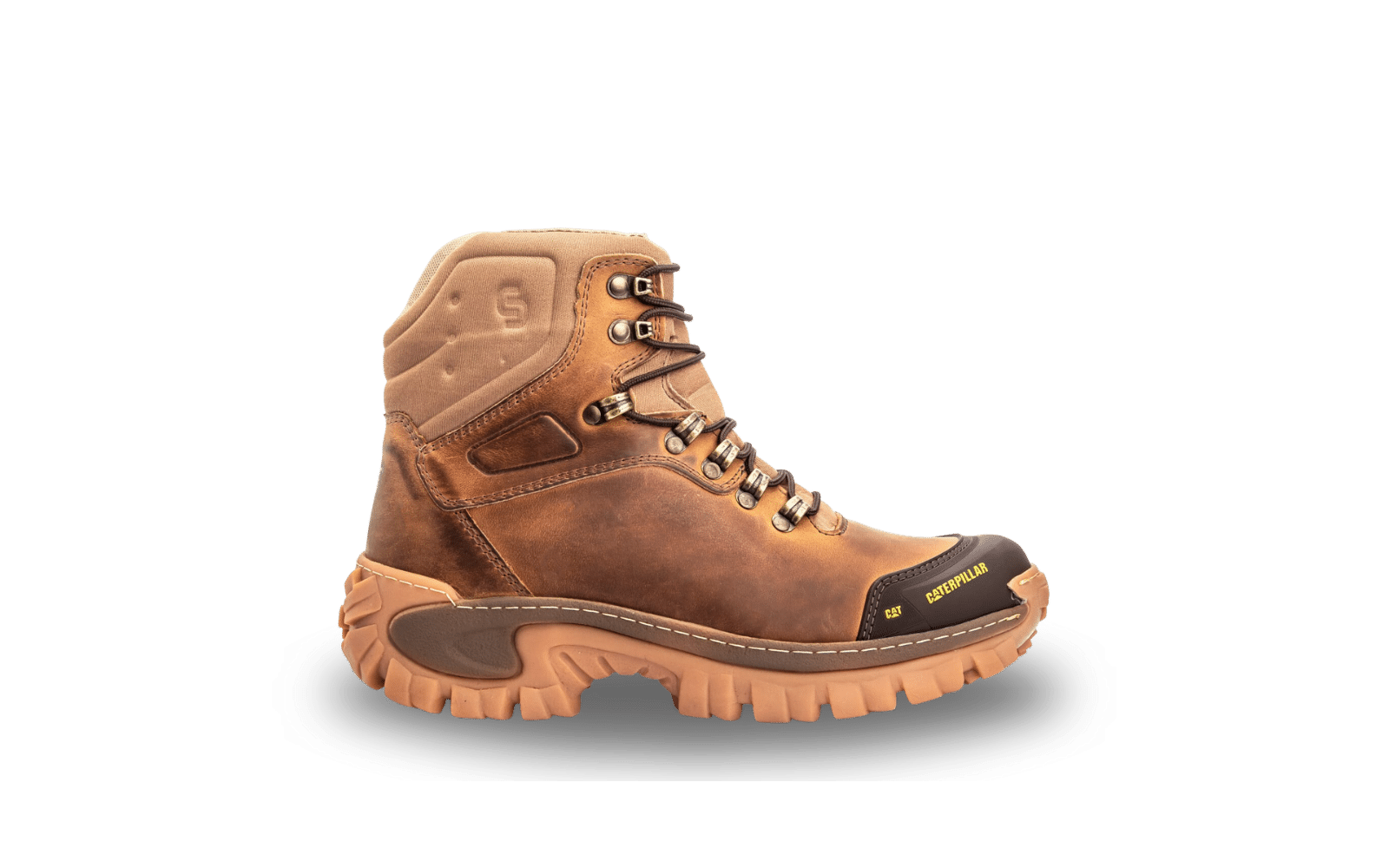 Bota Caterpillar de Couro Coturno Masculino Ref. 2064 Cor Coffee